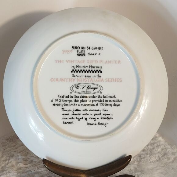 Maurice Harvey "The Vintage Seed Planter" Collector Plate - Picture 2 of 5